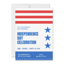 Invitation 4 juillet Party - thème USA