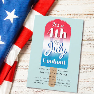 Invitation 4 juillet Popsicle Cookout