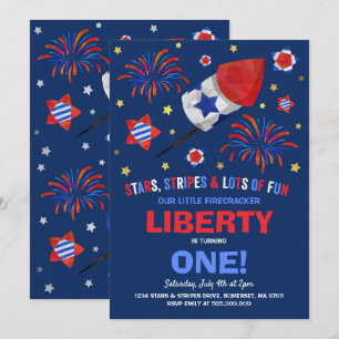 Invitation 4 juillet quatrième d'invitation d'anniversaire de