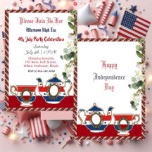 4 Juillet Thé Vintage Afnoon Tea Party