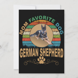 Invitation 4 Maman Préféré Chien Berger Allemand
