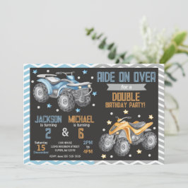 Invitation 4 Wheeler Quad Bike ATV Joint Birthday