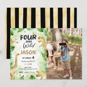 Invitation 4e anniversaire, Dinosaur photo