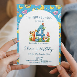 Invitation 4e anniversaire Fairy Tale Mignonne illustration P