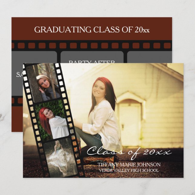 Invitation 4PHOTO Filmstrip Graduating Class de 2019 (Devant / Derrière)