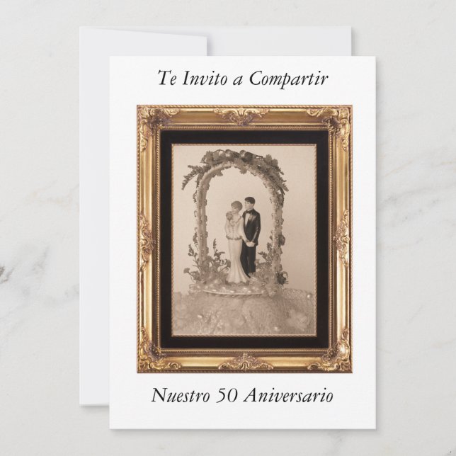 Invitation 50 anniversaire de Mariages (Devant)