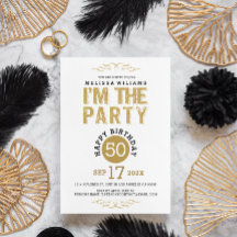 50 Anniversaire-Gold Parties scintillant Texte Je