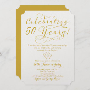 Invitation 50 ans 50e anniversaire de Mariage