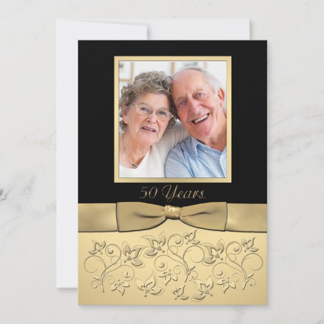 Invitation 50 Ans Anniversaire avec Insertion de P (Devant)