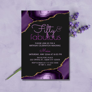 Invitation 50 ans et Fabuleux Agate Violette