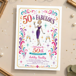 Invitation 50 ans et Fabuleux Champagne 50e Anniversaire