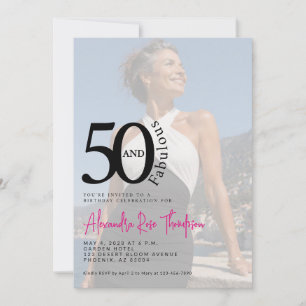 Invitation 50 ans et Fabuleux Photo 50e Anniversaire