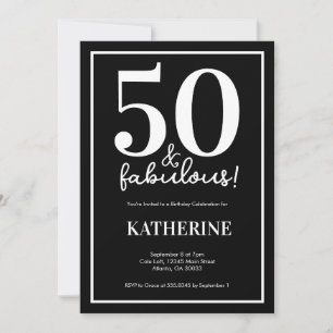 Invitation 50 ans moderne et fabuleux