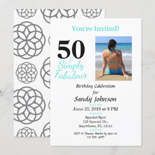 Invitation 50 et anniversaire fabuleux simplement mignons