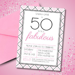 Invitation 50 et fabuleuse fête d'anniversaire