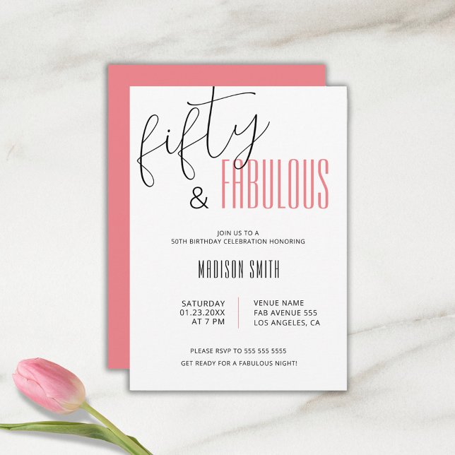 Invitation 50 et fabuleux 50e anniversaire (Créateur téléchargé)
