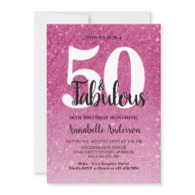 50 et fabuleux Anniversaire Hot rose