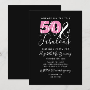 Invitation 50 Et fabuleux Élégant 50ème Anniversaire