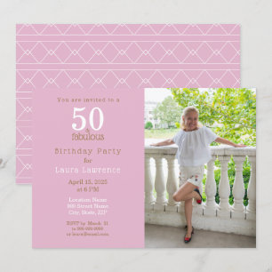 Invitation 50 et fabuleux Elegant Purple 50e fête d'anniversa