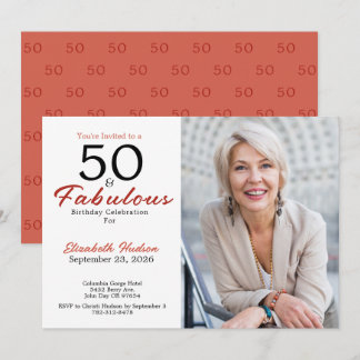 Invitation 50 et Fabuleux | Fête d'anniversaire 50 ans