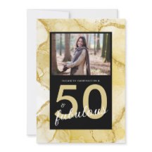 50 Et Fabuleux Gold Black Photo Anniversaire