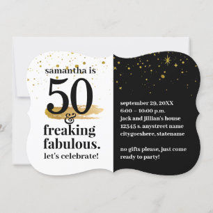 Invitation 50 et fabuleux Moderne Bold Funny Anniversaire fêt