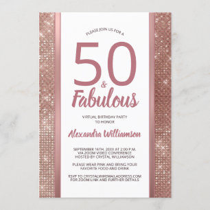 Invitation 50 et fabuleux Rose Gold Virtual 50e anniversaire