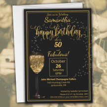 50 et Fabulous Black and Gold fête d'anniversaire