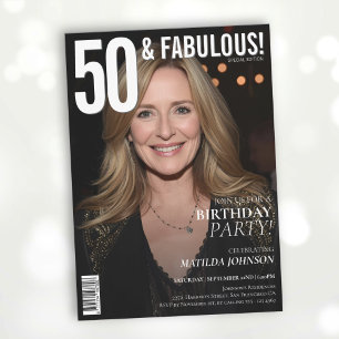 Invitation 50 et Fabulous Magazine Couverture 50e anniversair