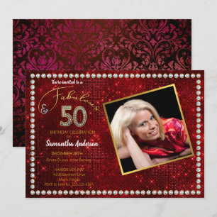 Invitation 50 et Fabulous Red Bling 50e anniversaire