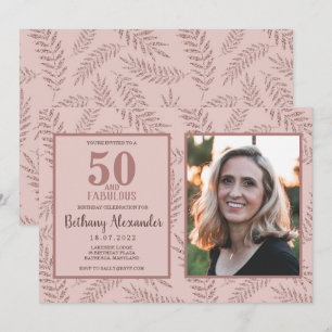 Invitation 50 et Fabulous Rose Gold Parties scintillant