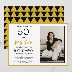 Invitation 50 et très fin 50e anniversaire fête