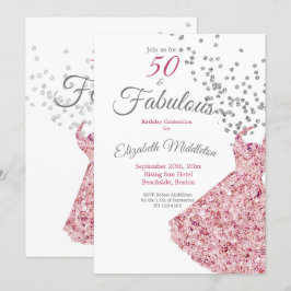 Invitation 50 Fabuleuse Parties scintillant Élégante soirée c