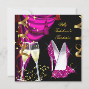 Invitation 50 Fabuleux et fantastique Champagne Rose