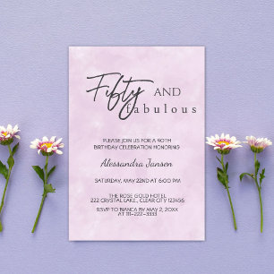Invitation 50 & Fabulous Lumière Purple 50e anniversaire