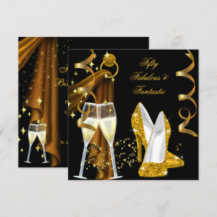 Invitation 50 Merveilleuses et Fantastiques Fête au Champagne