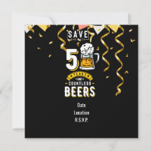 50e anniversaire 50 ans et innombrables bières