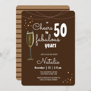 Invitation 50e anniversaire à 50 ans de Brown