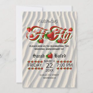 Invitation 50e anniversaire Berry Invitation, Mariage d'or