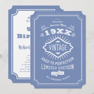 Invitation 50e anniversaire Blue and White Limited Edition