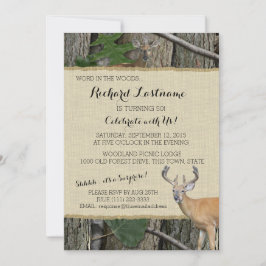 Invitation 50e anniversaire Buck avec Camo de chasse