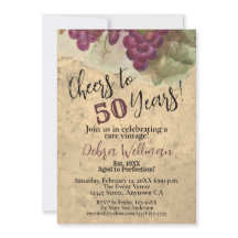 50e anniversaire Cheers à 50 ans Vintage Rustique