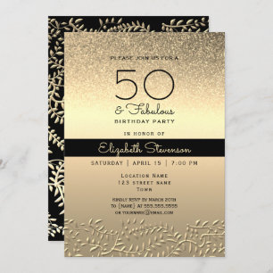 Invitation 50e anniversaire de Black and Gold