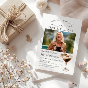 Invitation 50e anniversaire de fête Photo Espresso Martini