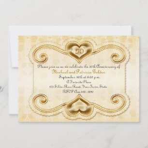 Invitation 50e anniversaire de Gold Hearts