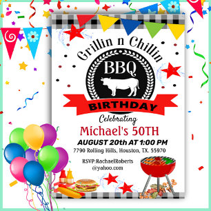 Invitation 50e Anniversaire De Grillin Et De Chillin
