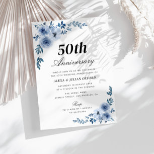 invitation 50e anniversaire de la floraison bleue