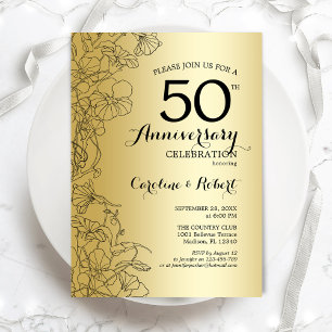Invitation 50e anniversaire de la florale d'or