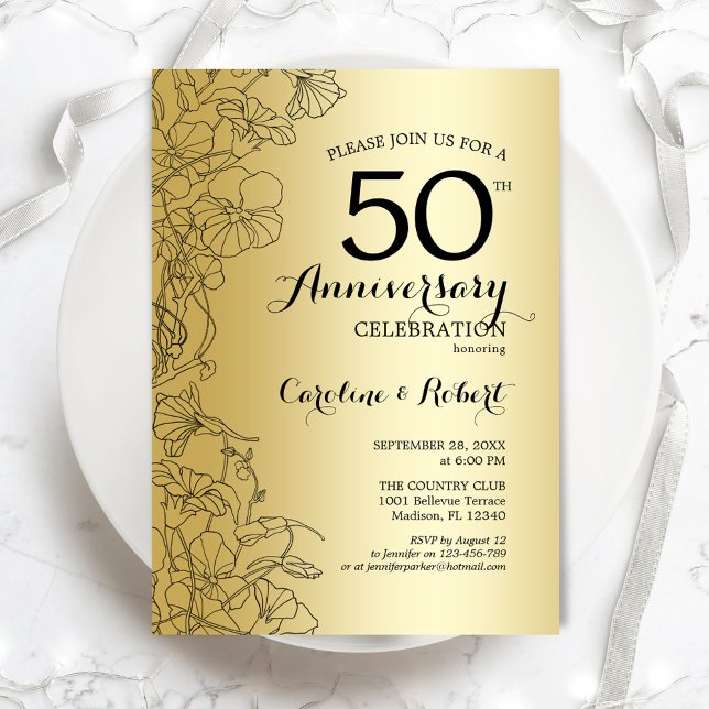 Invitation 50e anniversaire de la Florale Dorée (Créateur téléchargé)