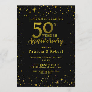 Invitation 50e anniversaire de la Parties scintillant des Noi